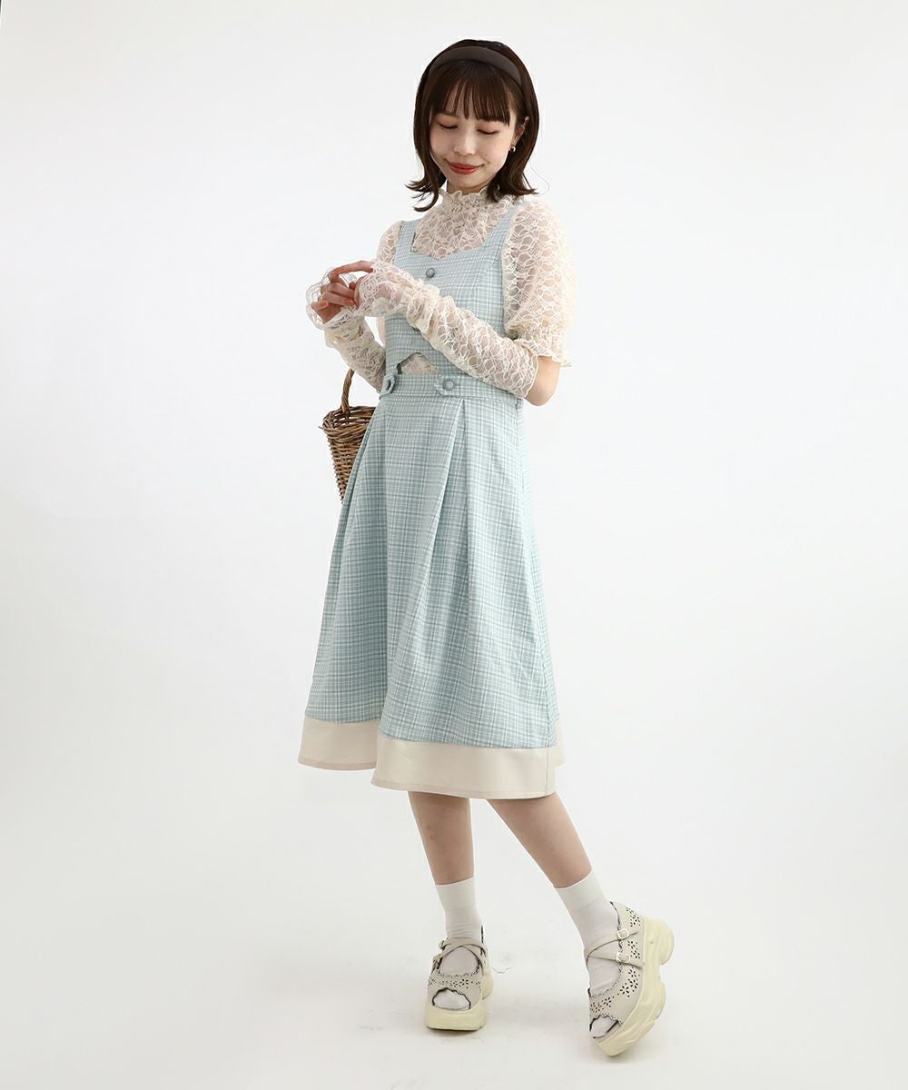 light green×white / 158cm / レースインナーとのレイヤード