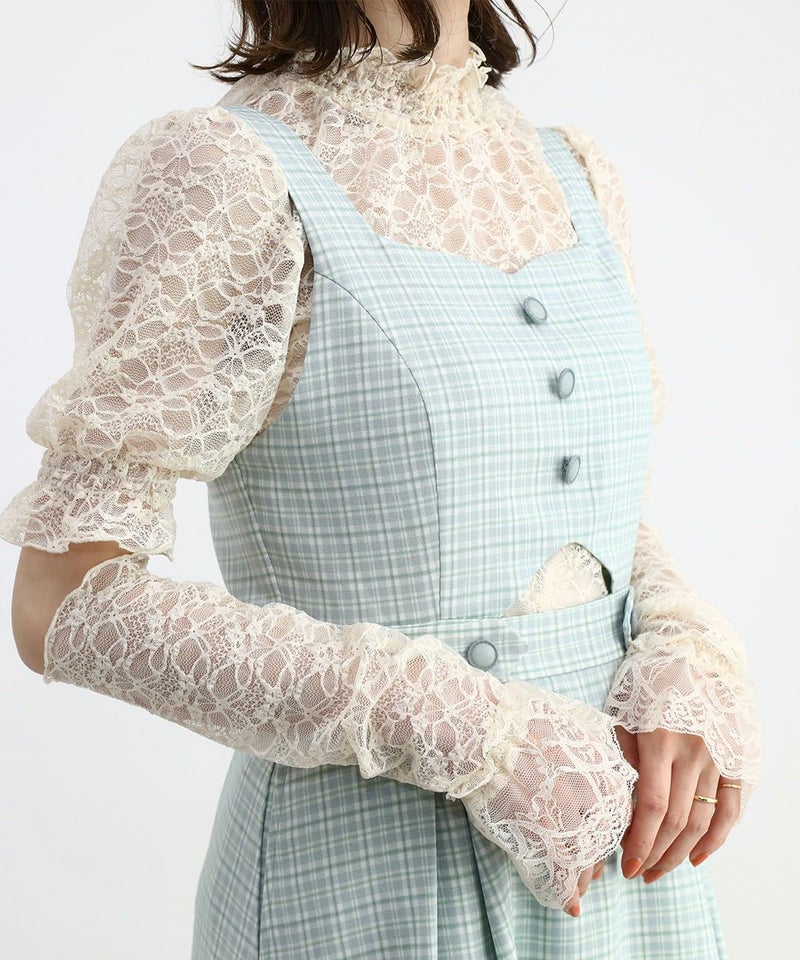 light green×white / 158cm / レースインナーとのレイヤード