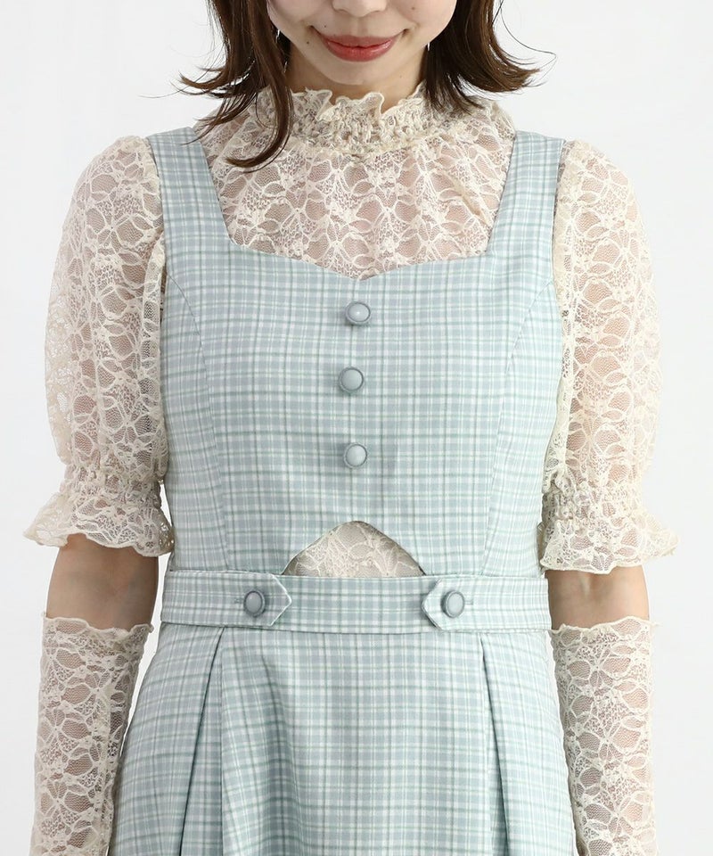 light green×white / 158cm / レースインナーとのレイヤード