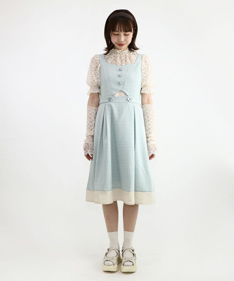 light green×white / 158cm / レースインナーとのレイヤード