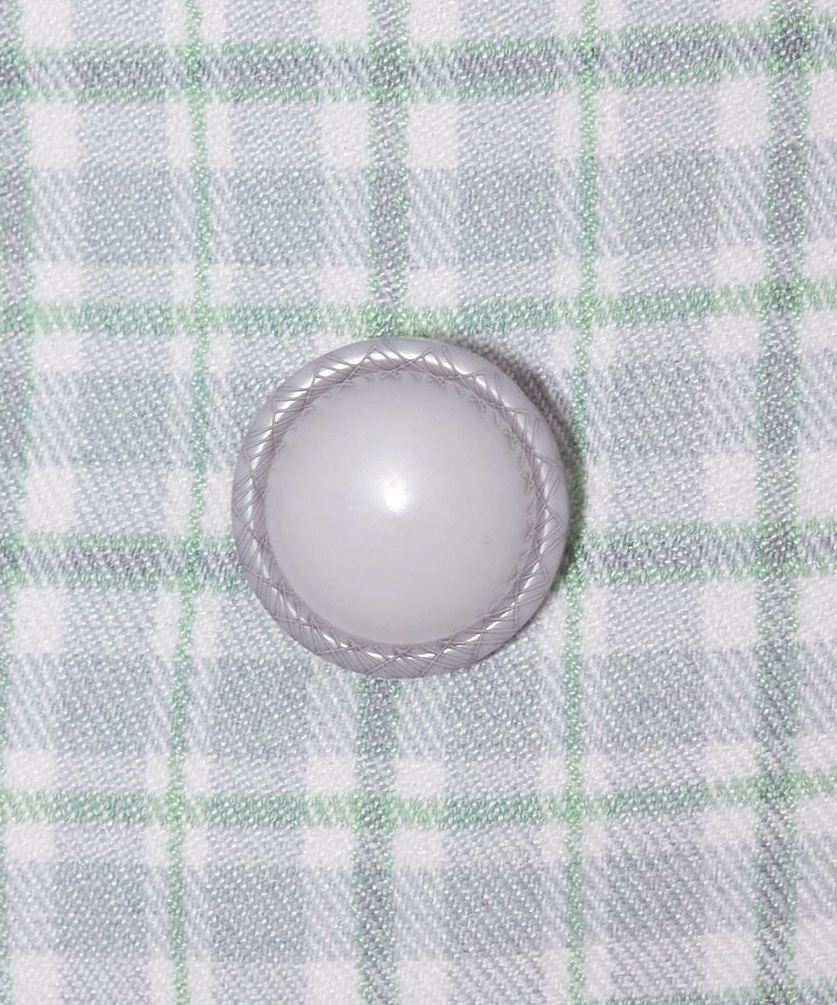 ボタンアップ (light green×white)