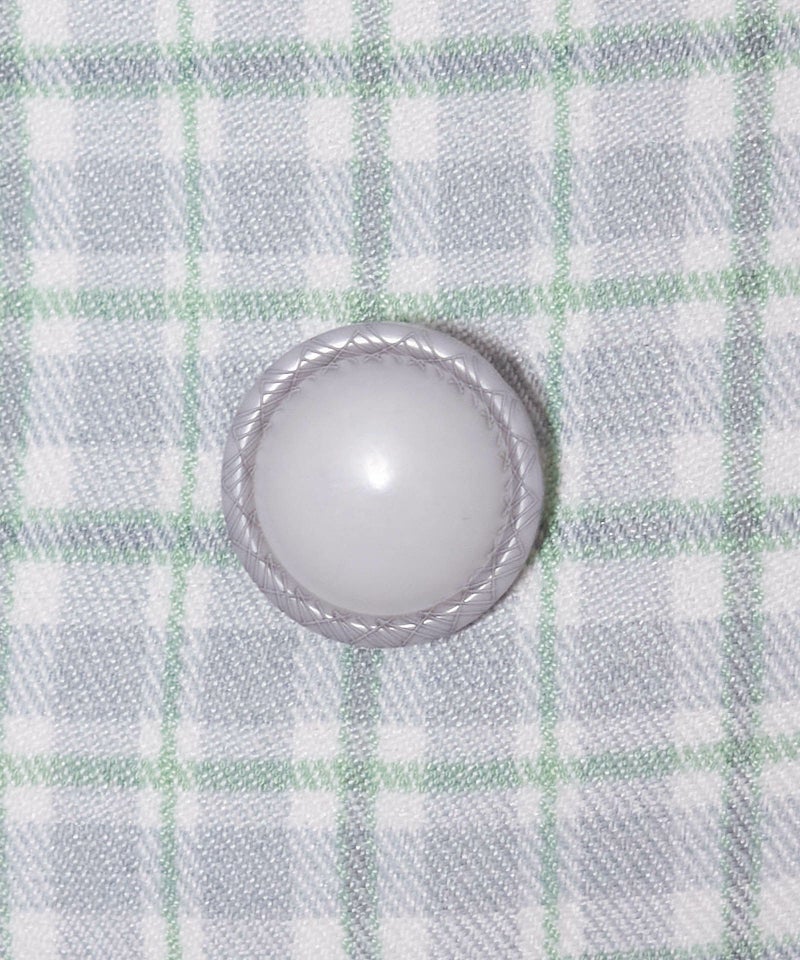 ボタンアップ (light green×white)