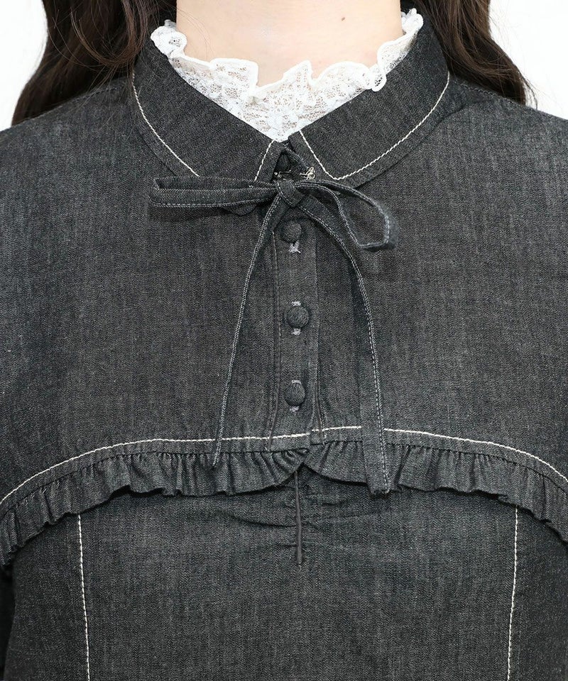 black / 162cm / レースインナーとのレイヤード