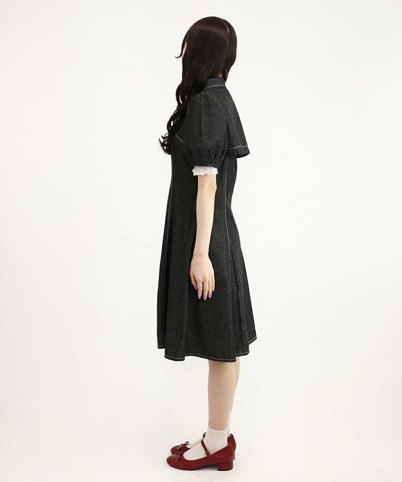 black / 162cm / レースインナーとのレイヤード