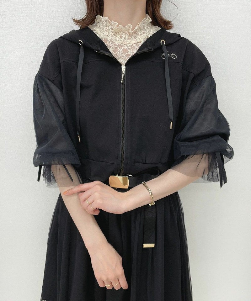 black / 158cm / レースインナーとのレイヤード