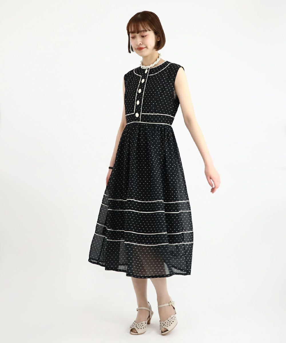 配色ラインシアードットワンピース/an another angelus Limited