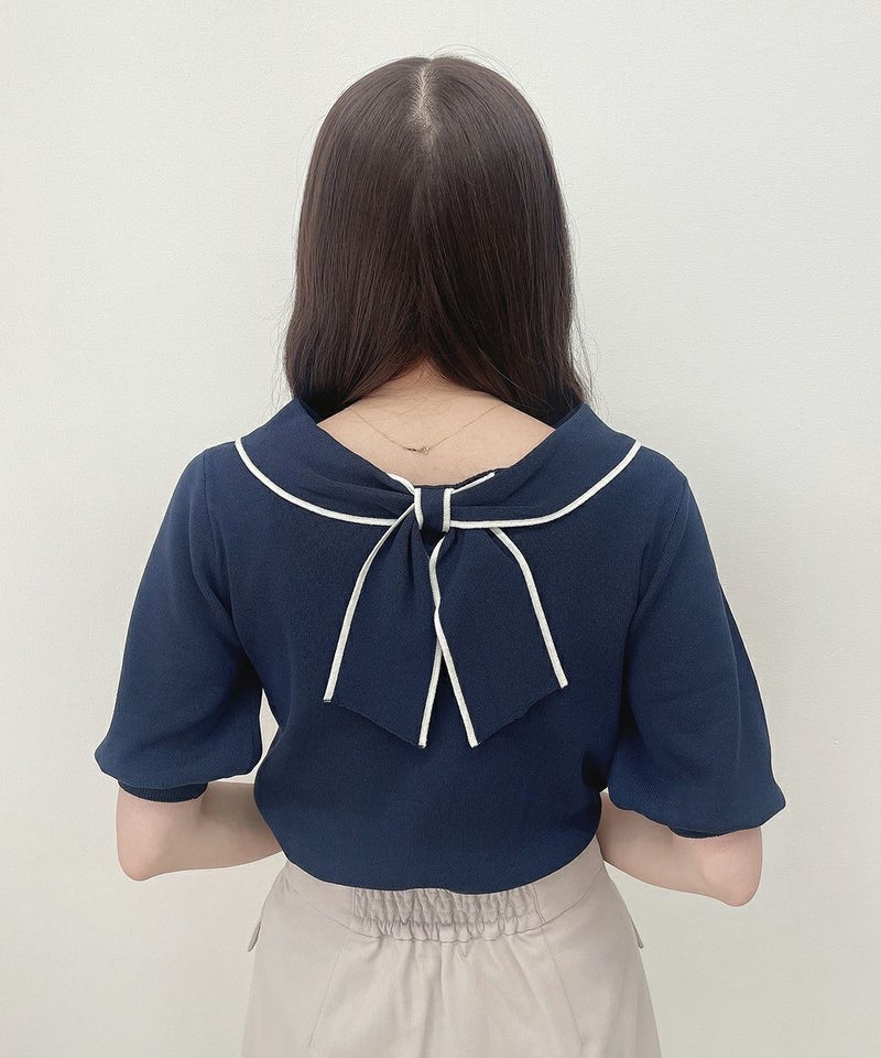 navy×white / 162cm / ボウタイを後ろにした状態