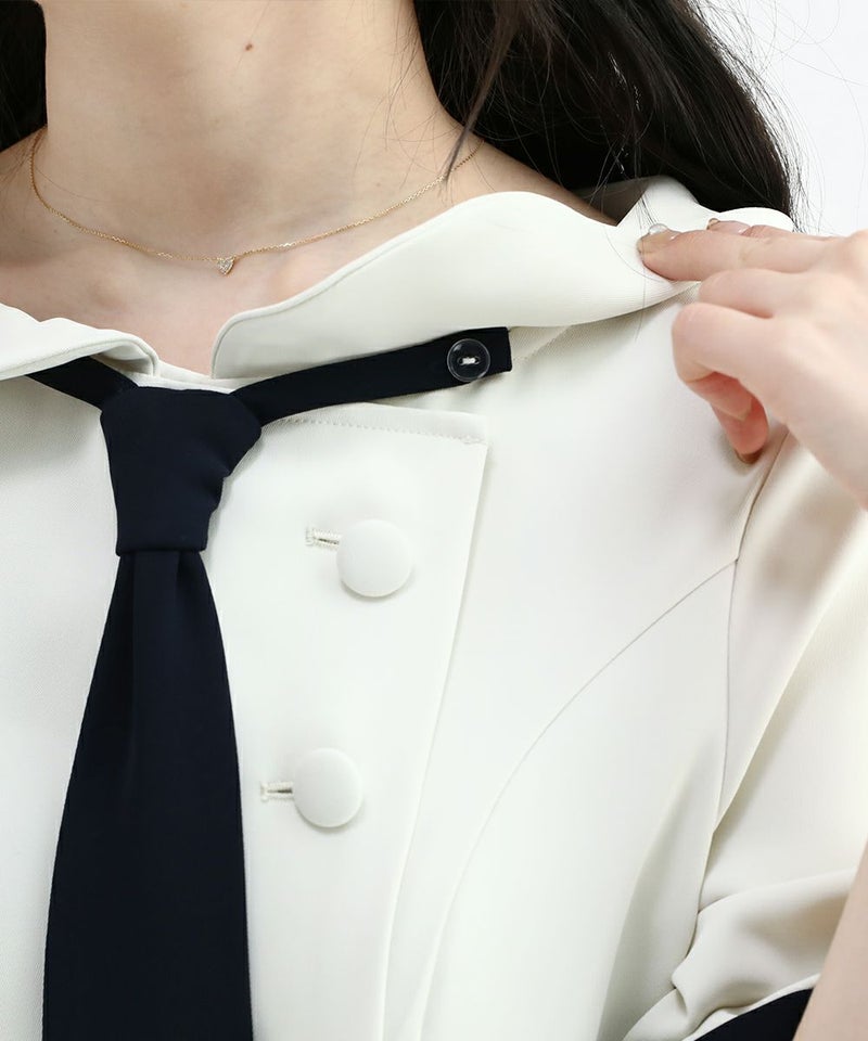 off white / 162cm / タイをとめる部分