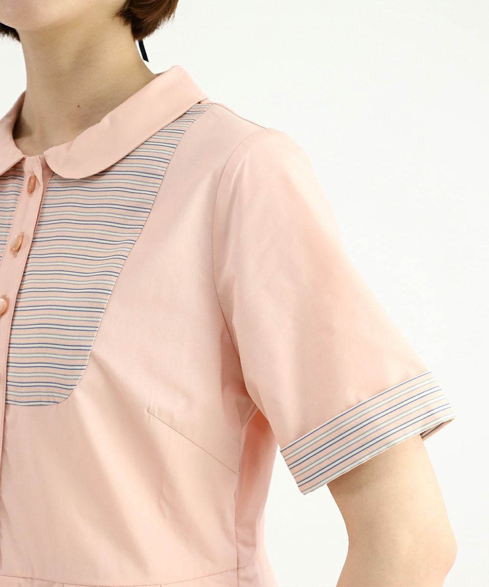 ♡ページ □マルチボーダー切替シャツワンピース/F i.n.t [45AE02h018] | F
