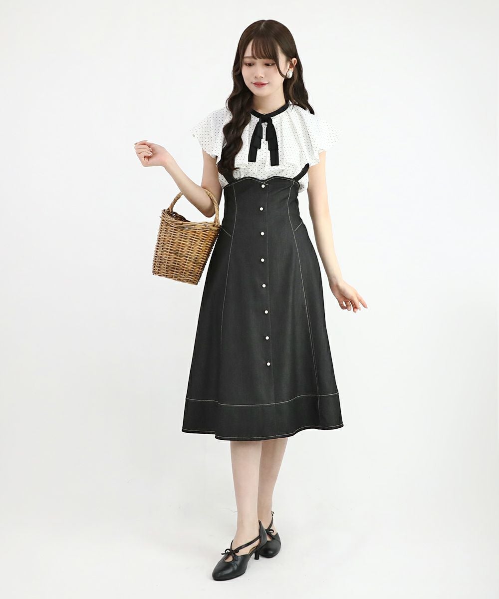 off white×black / 162cm (※リボンの仕様が一部製品と異なります)