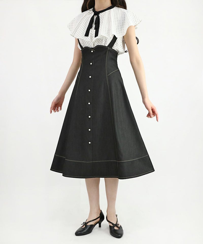 off white×black / 162cm (※リボンの仕様が一部製品と異なります)