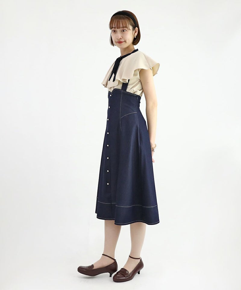 ivory×navy / 165cm (※リボンの仕様が一部製品と異なります)