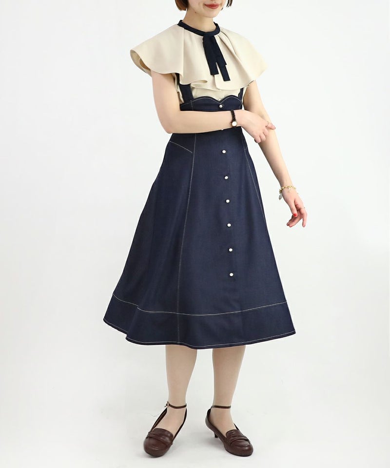ivory×navy / 165cm (※リボンの仕様が一部製品と異なります)
