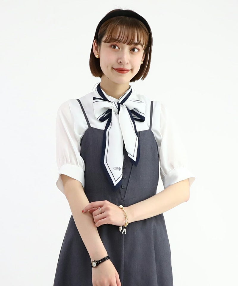 off white × navy / 165cm