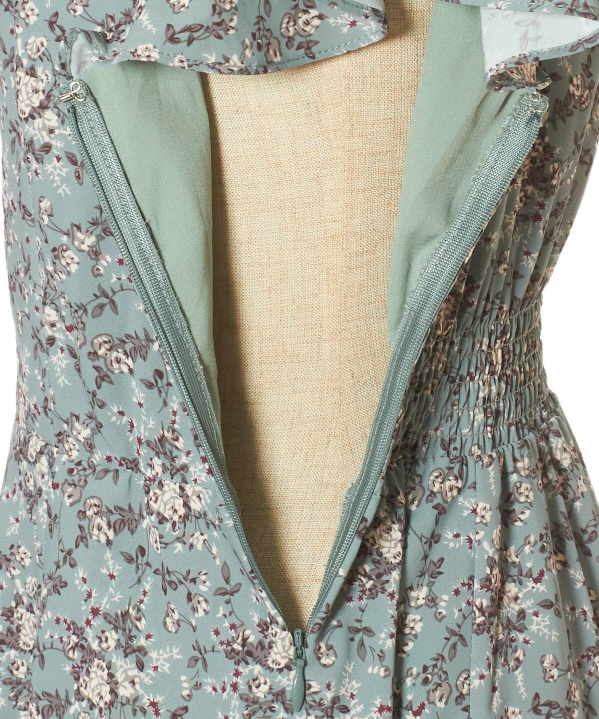 サイドファスナー (green×beige)