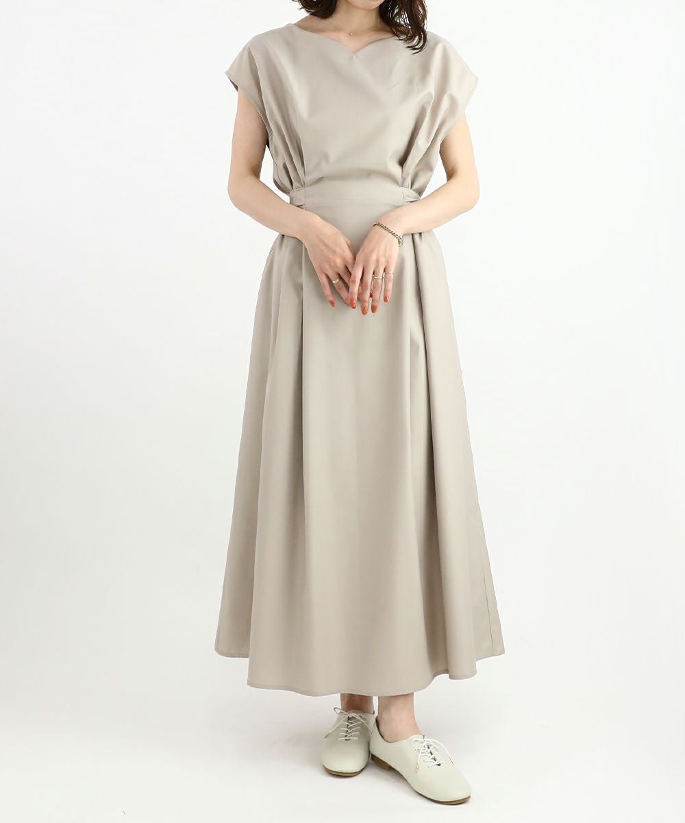 サッシュベルトフレンチスリーブワンピース/COUPE LE COEUR