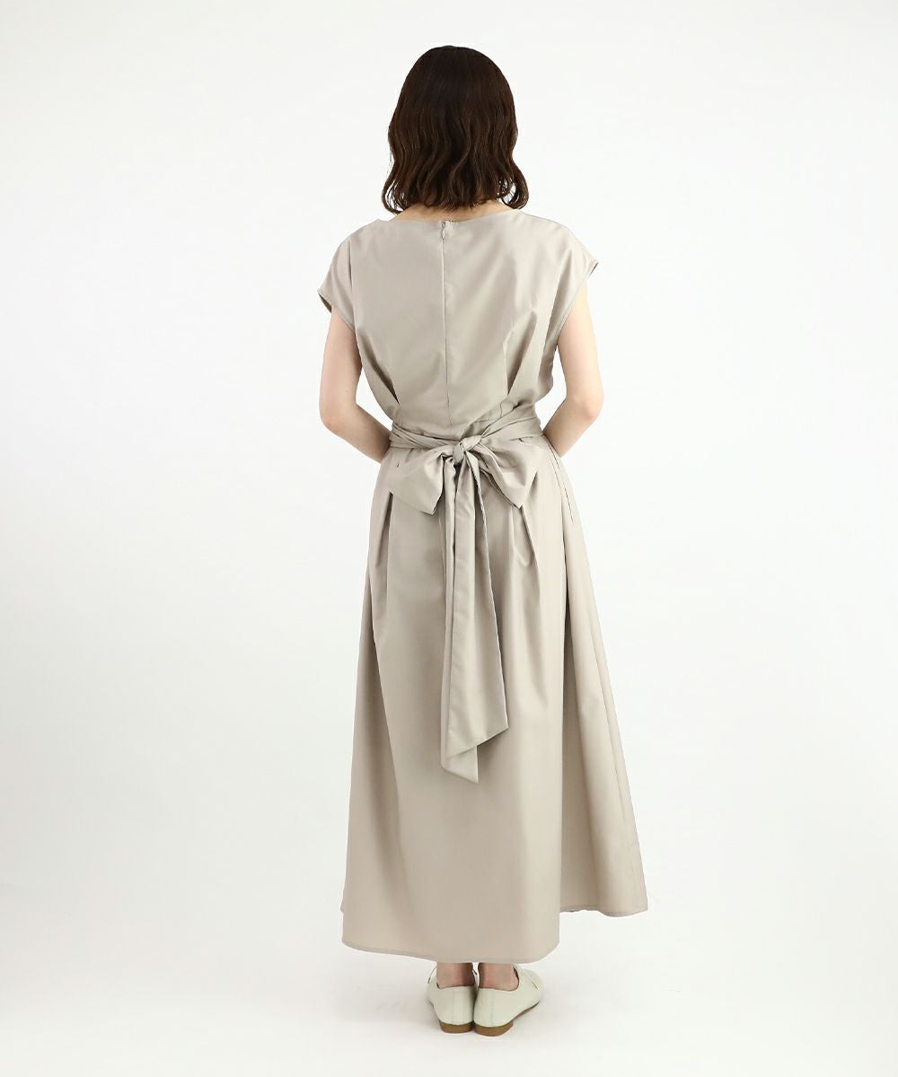 サッシュベルトフレンチスリーブワンピース/COUPE LE COEUR