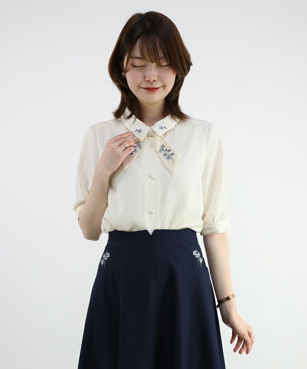 小花刺繍シアータイ付きブラウス/F i.n.t [46AF02h021] | F i.n.t公式