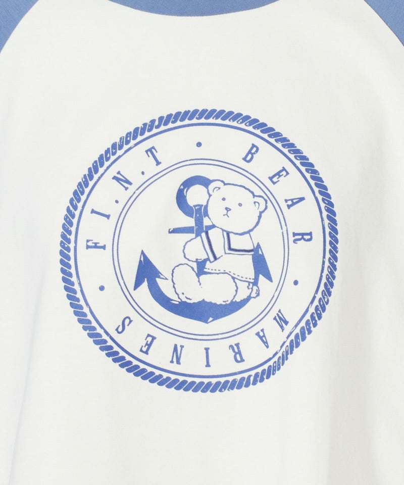 ロゴアップ (off white×blue)