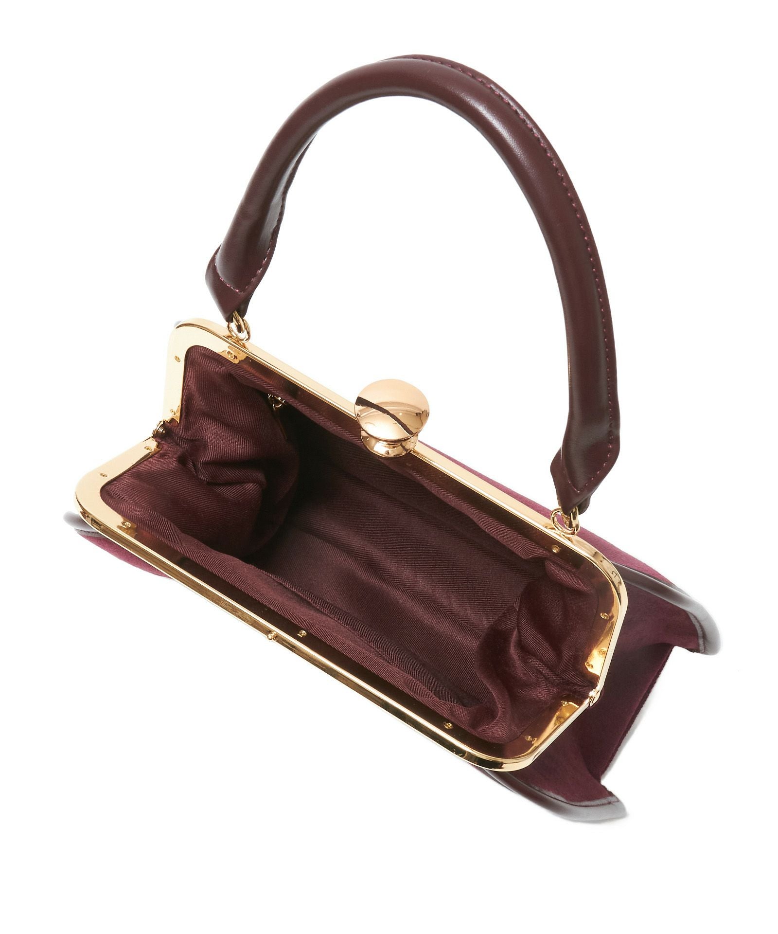 フレームローズ刺繍がま口バッグ/an another angelus [47BC05a004] | F