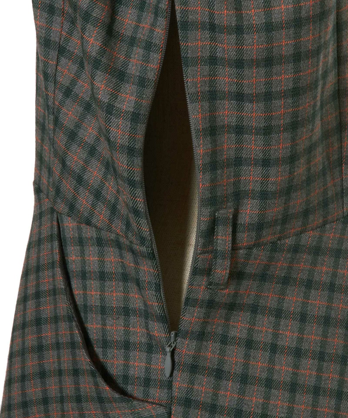 サイドファスナー (gray×green)