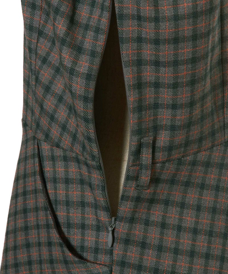 サイドファスナー (gray×green)