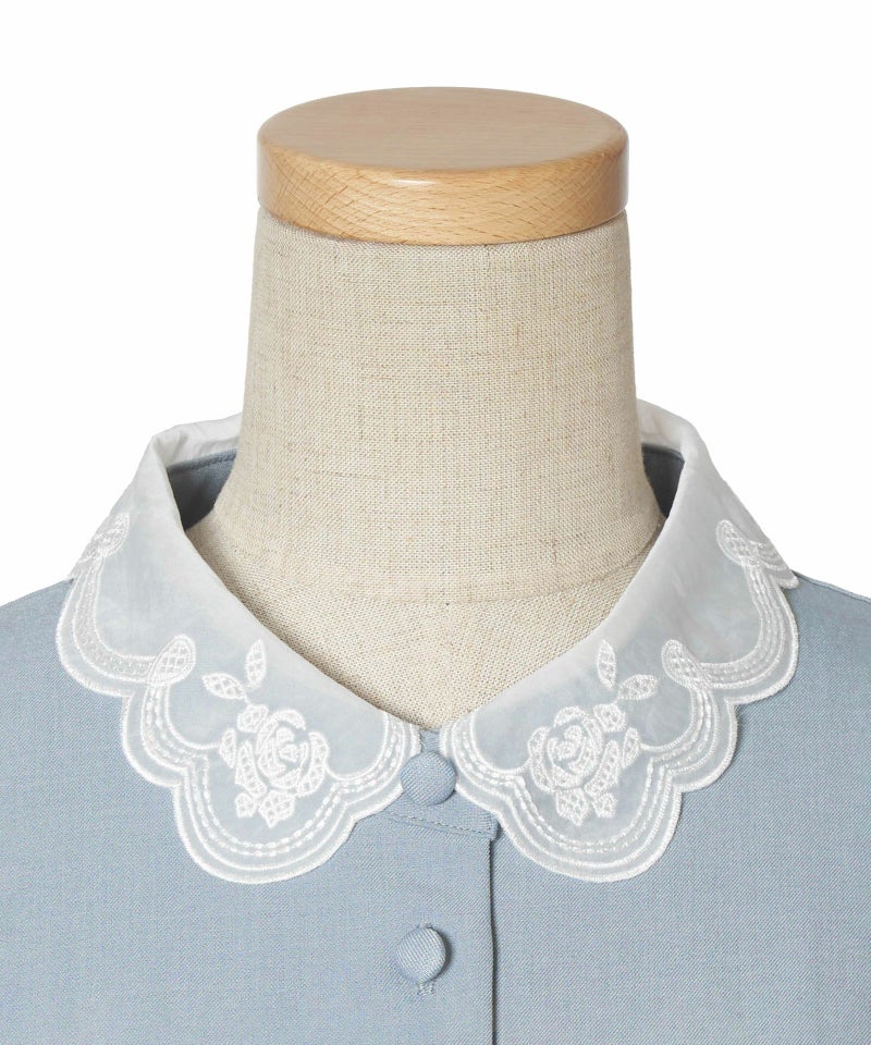 衿アップ (blue gray)