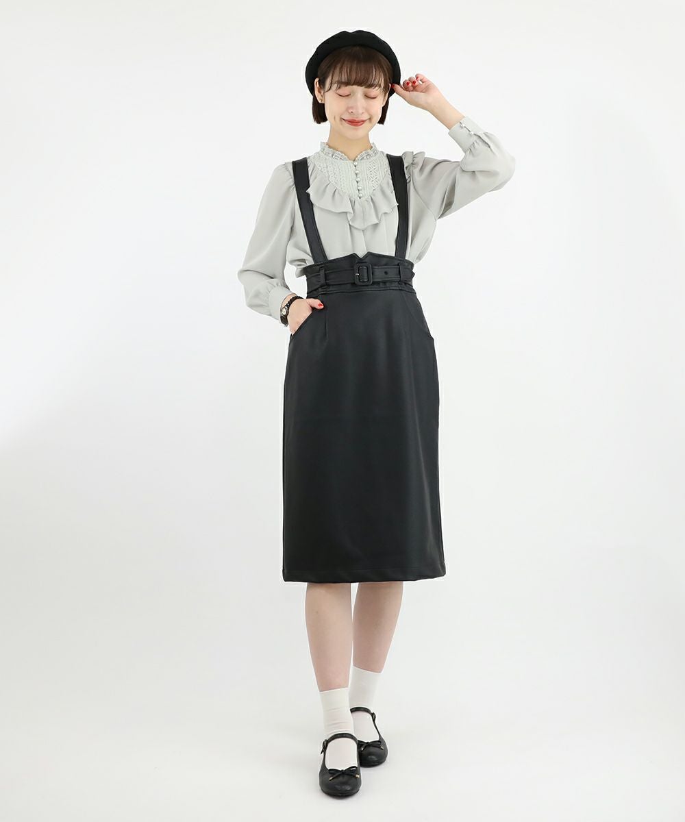 iore イオレ サスペンダースカート ブラック 38 IORE イオレ スカート SUSPENDERS SKIRT サスペンダー IOR24AW-SK-001