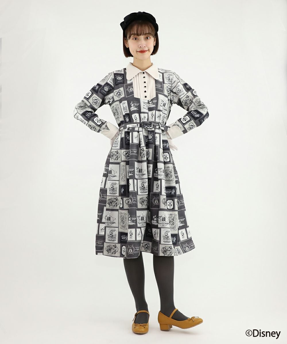 fint クレリックヨーク切替ワンピース ミッキー クレリックヨーク切替ワンピース/ミッキーマウス/F i.n.t [47AE02j002