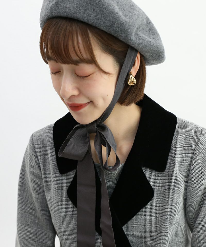 □グログランリボン付きベレー帽/F&A [47CB01a001] | F i.n.t公式通販