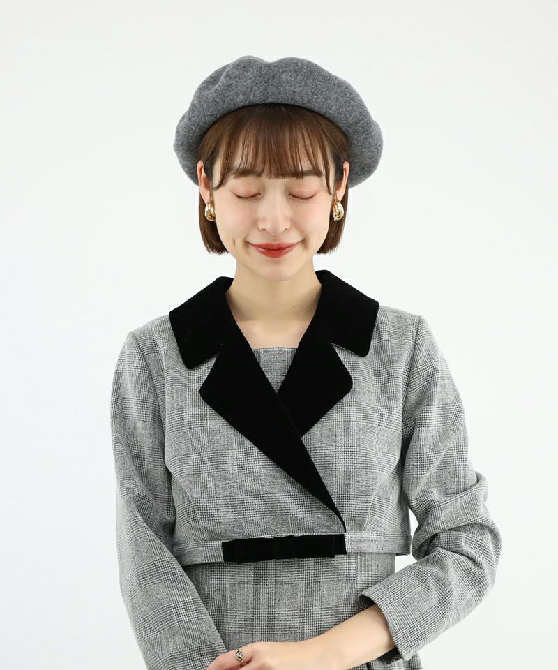 □グログランリボン付きベレー帽/F&A [47CB01a001] | F i.n.t公式通販