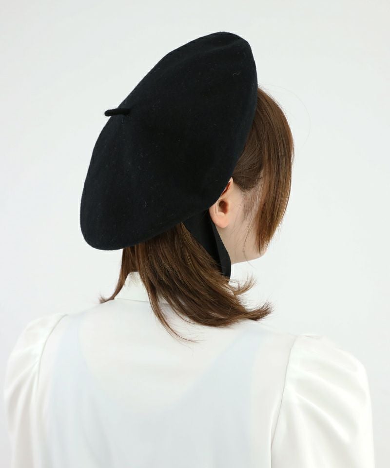 □グログランリボン付きベレー帽/F&A [47CB01a001] | F i.n.t公式通販