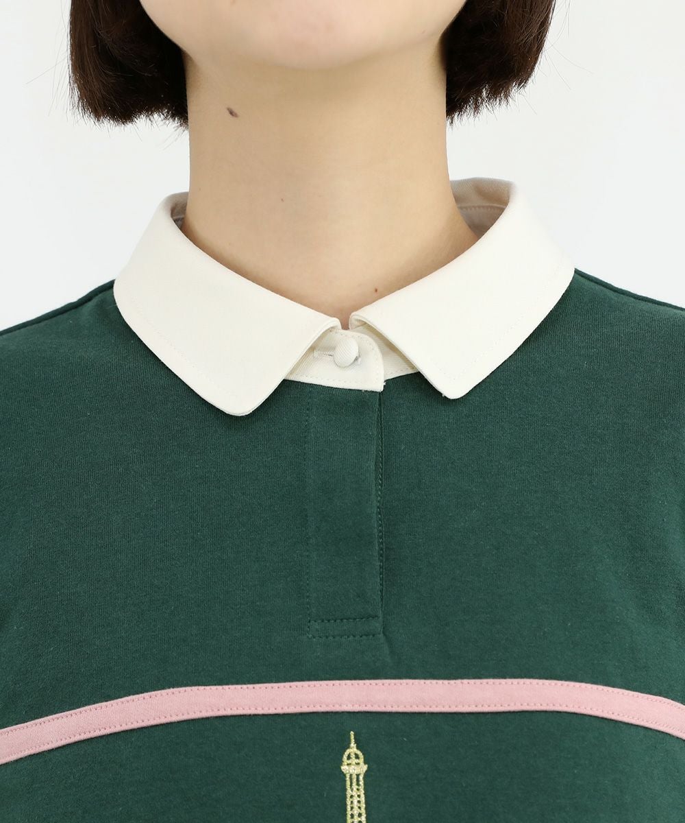 □エッフェル塔ロゴ刺繍ラガーシャツ/F i.n.t [47AI02j005] | F i.n.t