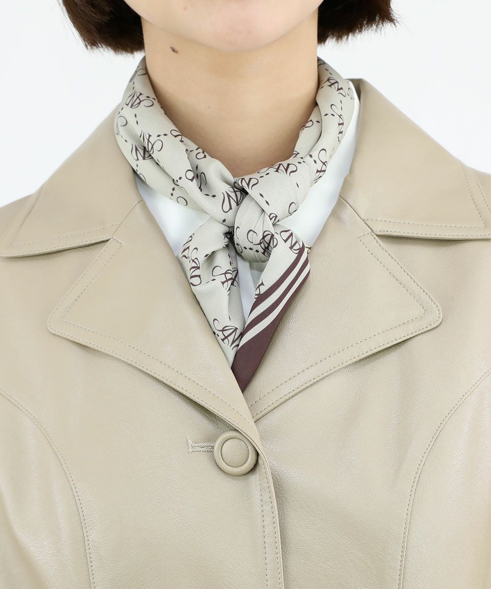 □フェイクレザー開衿コート/an another angelus [47BD03j003] | F