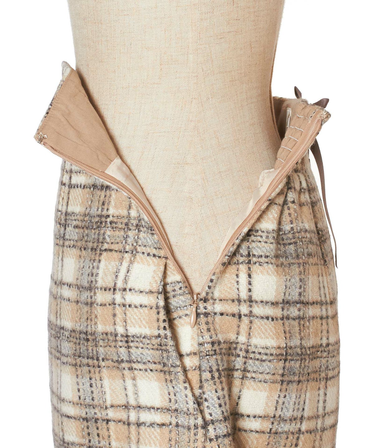 サイドファスナー (light beige×gray)