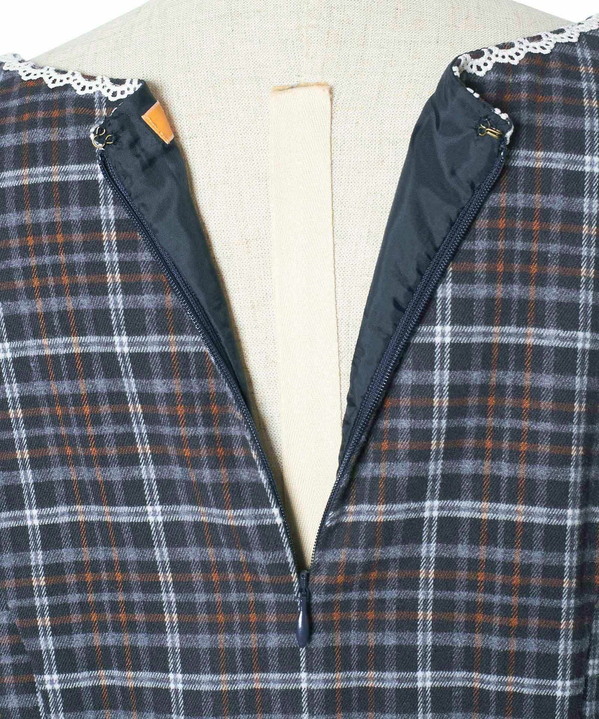 バックファスナー (navy×gray)