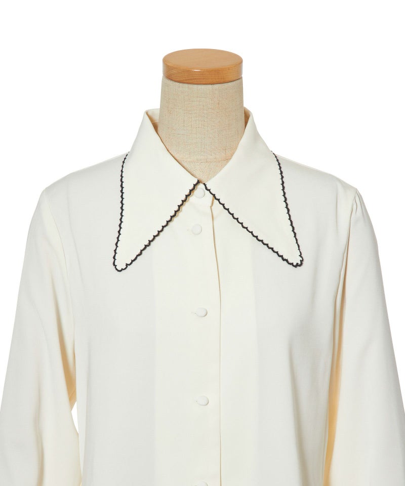 フロントアップ （off white×navy）