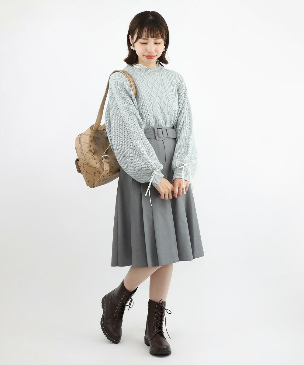 blue gray / 158cm / レーストップスとのレイヤード