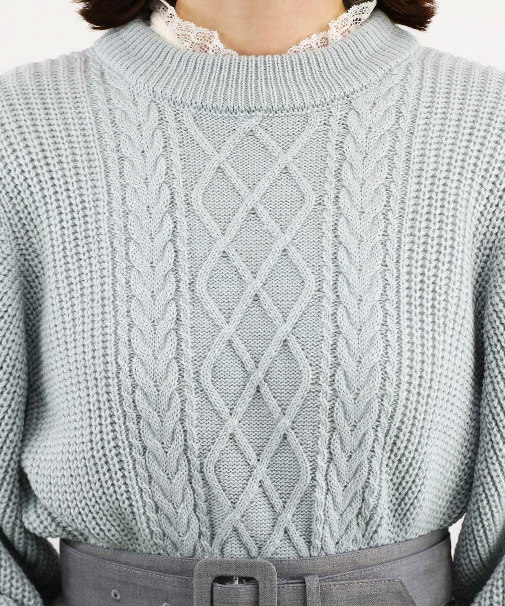 blue gray / 158cm / レーストップスとのレイヤード