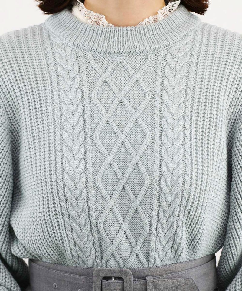 blue gray / 158cm / レーストップスとのレイヤード