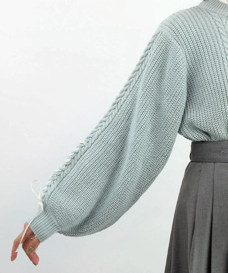 blue gray / 158cm / レーストップスとのレイヤード