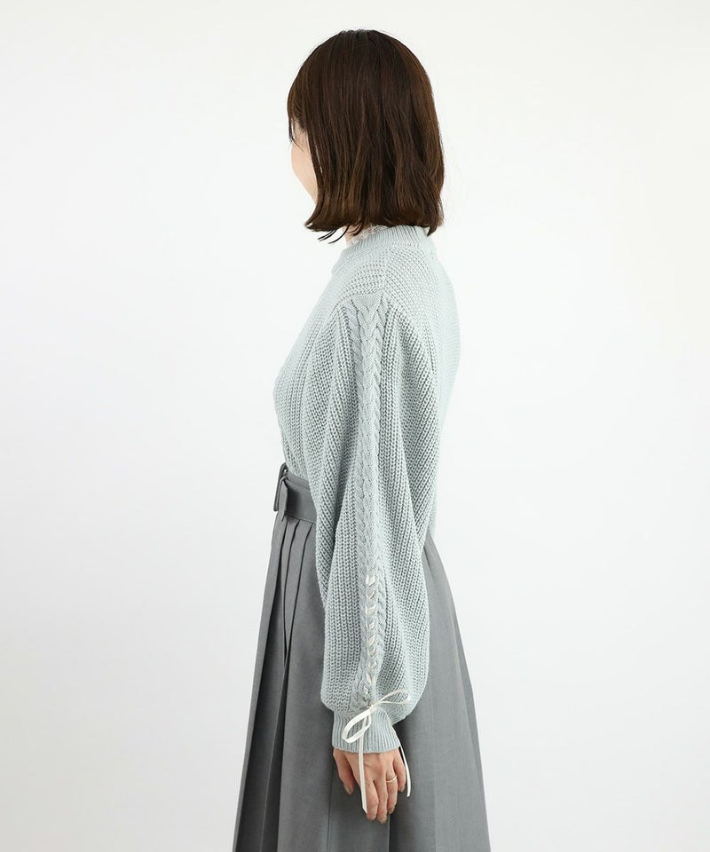 blue gray / 158cm / レーストップスとのレイヤード