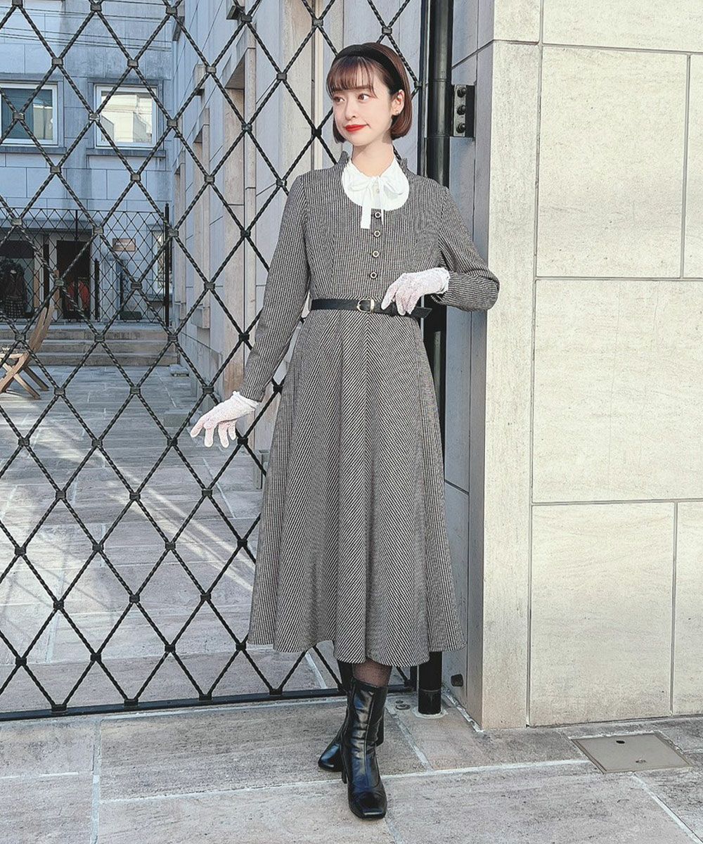 ホースシューネック長袖ワンピース/an3 Limited [47DE03j004] | F