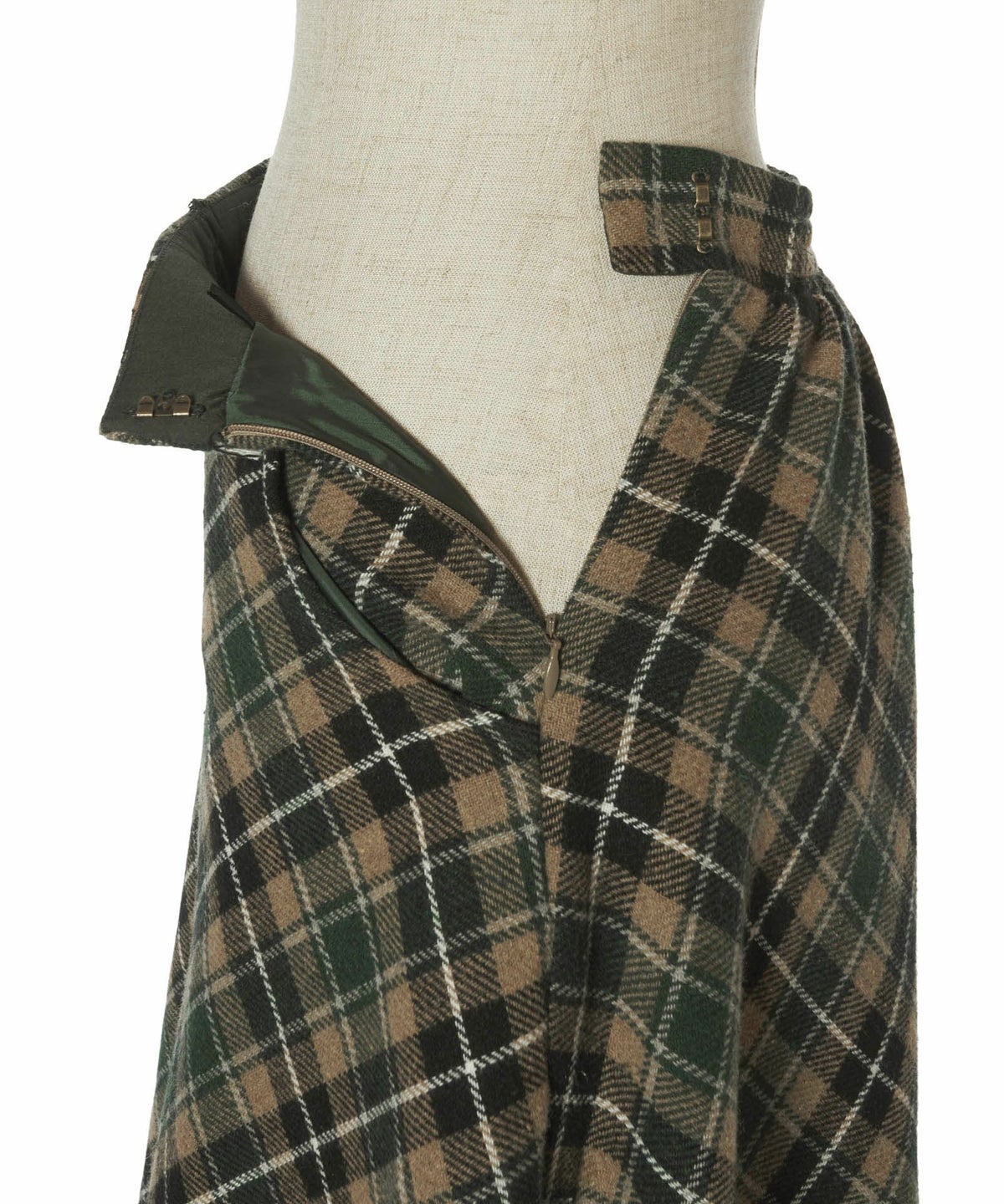 サイドファスナー (green×beige)