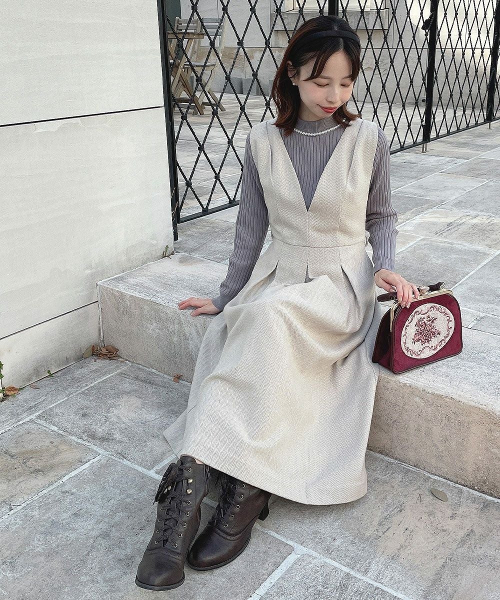 beige×white / 158cm