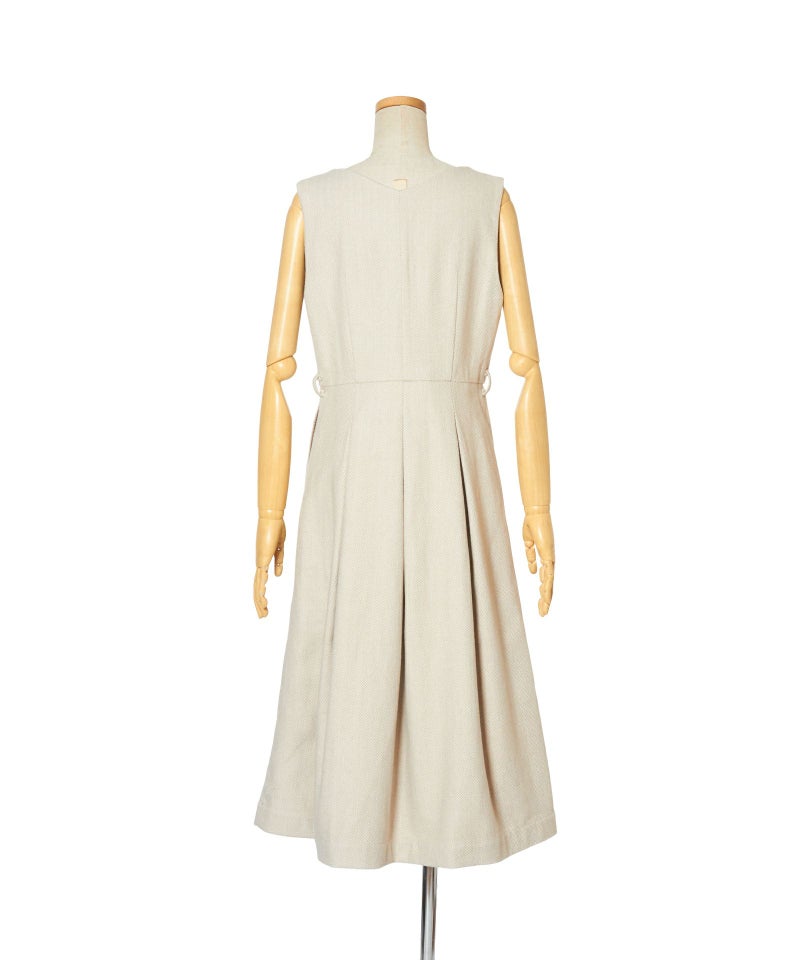 ベルトを外した状態 / バック (beige×white)