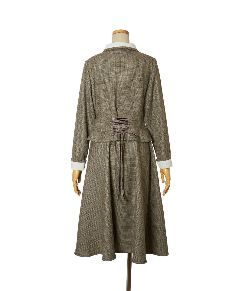 バック (brown×white)