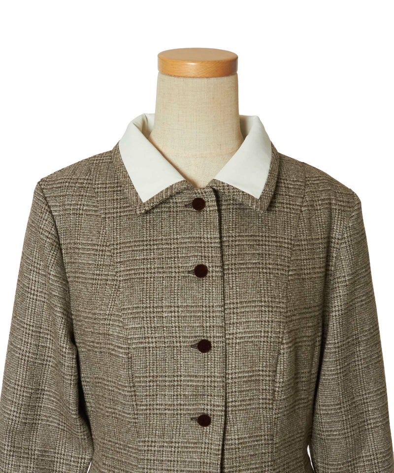 フロントアップ (brown×white)