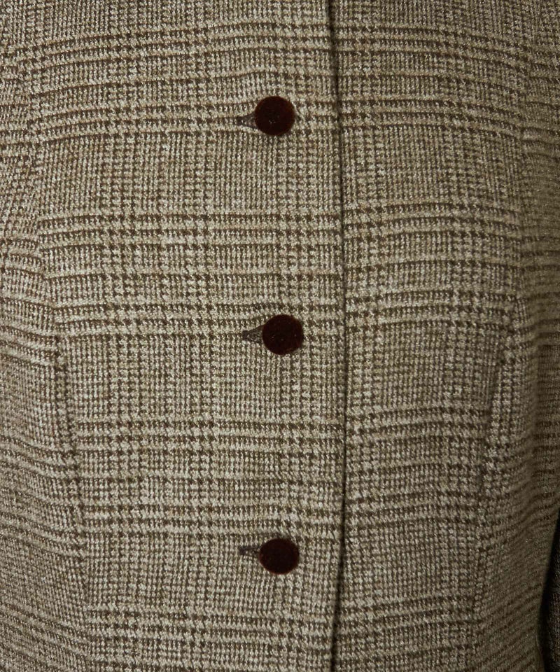 釦アップ (brown×white)