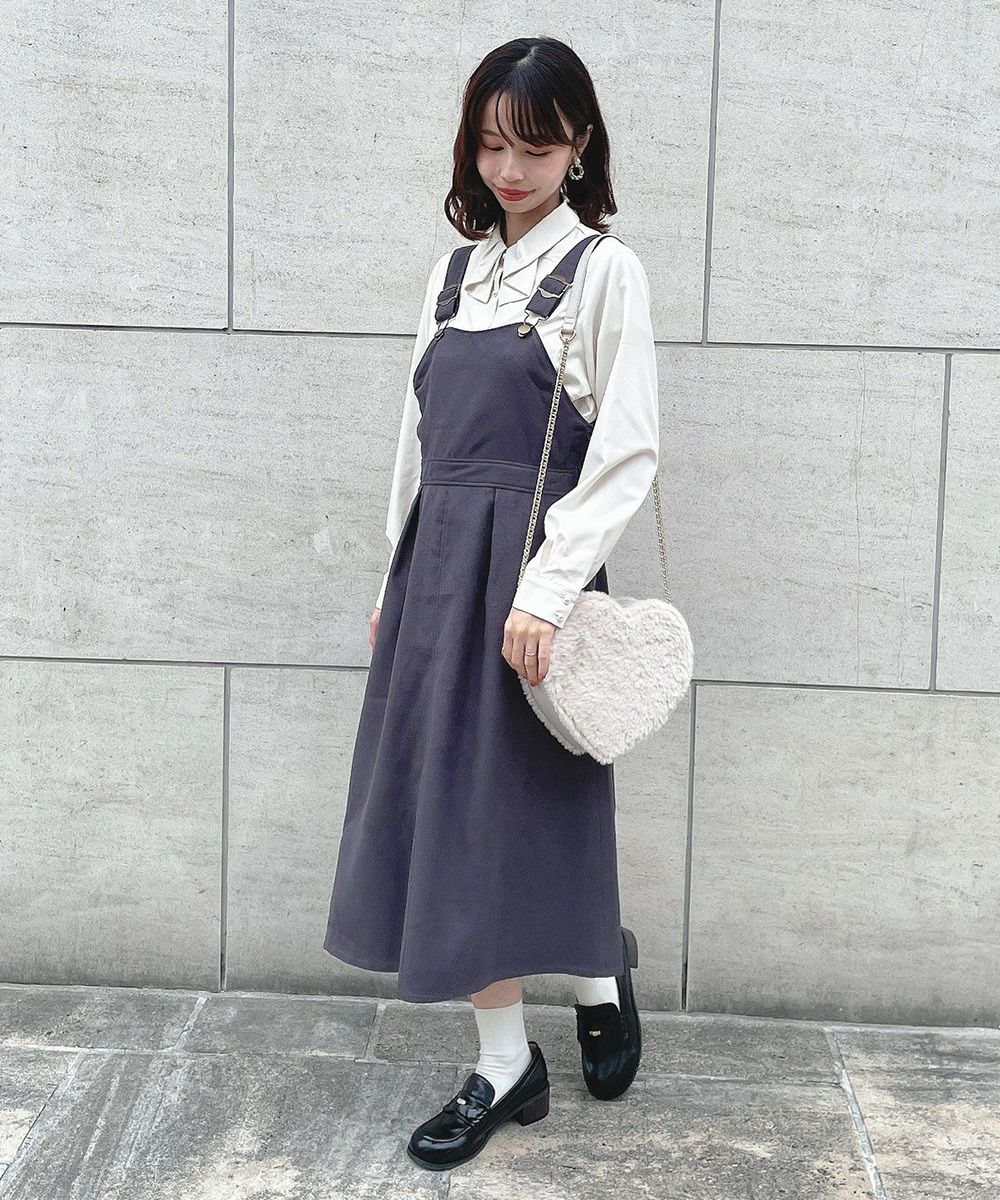 □金具使いサロペット風ジャンパースカート/F i.n.t [47AE04f017] | F